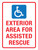 Exterior Area For Assisted Rescue Portrait - Wall Sign