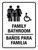 Family Bathroom (with Wheelchair Icon) Bilingual Spanish Portrait - Wall Sign