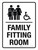 Family Fitting Room (With Wheelchair Icon) Portrait - Wall Sign