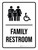 Family Restroom (With Wheelchair Icon) Portrait - Wall Sign