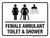 Female Ambulant Toilet & Shower Landscape - Wall Sign
