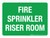 Fire Sprinkler Riser Room Green Landscape - Wall Sign