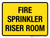 Fire Sprinkler Riser Room Yellow Landscape - Wall Sign