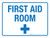 First Aid Room Blue Landscape - Wall Sign