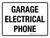 Garage Electrical Phone White Landscape - Wall Sign