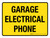 Garage Electrical Phone Yellow Landscape - Wall Sign