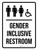 Gender Inclusive Restroom (with Wheelchair Icon) Portrait - Wall Sign