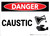 Danger: Caustic Sign With Icon - Wall Sign