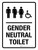 Gender Neutral Toilet (with Wheelchair Icon) Portrait - Wall Sign