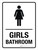 Girls Bathroom Portrait - Wall Sign