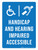Handicap And Hearing Impaired Accessible Portrait - Wall Sign