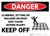 Danger: Climbing Sitting Walking On Roof May Cause Injury Sign With Icon - Wall Sign