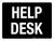 Help Desk Black Landscape - Wall Sign