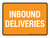 Inbound Deliveries Orange Landscape - Wall Sign