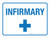 Infirmary Blue Landscape - Wall Sign