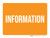 Information Orange Landscape - Wall Sign