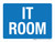IT Room Blue Landscape - Wall Sign