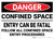 Danger: Confined Space Entry Can Be Fatal - Wall Sign