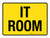 IT Room Yellow Landscape - Wall Sign