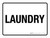 Laundry White Landscape - Wall Sign