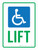Lift with Wheelchair Icon Portrait - Wall Sign