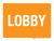 Lobby Orange Landscape - Wall Sign