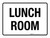 Lunch Room White Landscape - Wall Sign