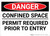 Danger: Confined Space Permit Required Sign - Wall Sign