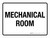 Mechanical Room White Landscape - Wall Sign