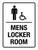 Mens Locker Room (with Wheelchair Icon) Portrait - Wall Sign