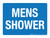 Mens Shower Blue Landscape - Wall Sign