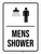 Mens Shower with Icon Portrait - Wall Sign
