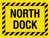 North Dock Hazard Lines Yellow Landscape - Wall Sign