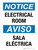 Notice: Electrical Room Bilingual Spanish Portrait - Wall Sign