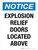Notice: Explosion Relief Doors Located Above Portrait - Wall Sign