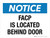Notice: FACP Is Located Behind Door Landscape - Wall Sign
