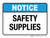 Notice: Safety Supplies ANSI Landscape - Wall Sign