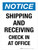 Notice: Shipping And Receiving Check In At Office Portrait - Wall Sign