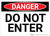 Danger: Do Not Enter Sign Landscape - Wall Sign