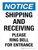Notice: Shipping And Receiving Please Ring Bell For Entrance Portrait - Wall Sign