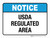 Notice: USDA Regulated Area ANSI Landscape - Wall Sign