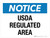 Notice: USDA Regulated Area Landscape - Wall Sign