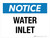 Notice: Water Inlet Landscape - Wall Sign