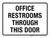 Office Restrooms Through This Door Landscape - Wall Sign