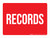 Records Red Landscape - Wall Sign