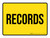 Records Yellow Landscape - Wall Sign