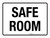 Safe Room White Landscape - Wall Sign