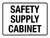 Safety Supply Cabinet White Landscape - Wall Sign
