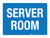Server Room Blue Landscape - Wall Sign