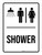 Shower (Gender Icons) Portrait - Wall Sign